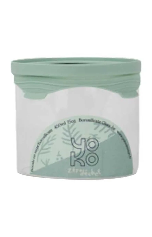 Bocal en verre avec couvercle en silicone – 450 ml