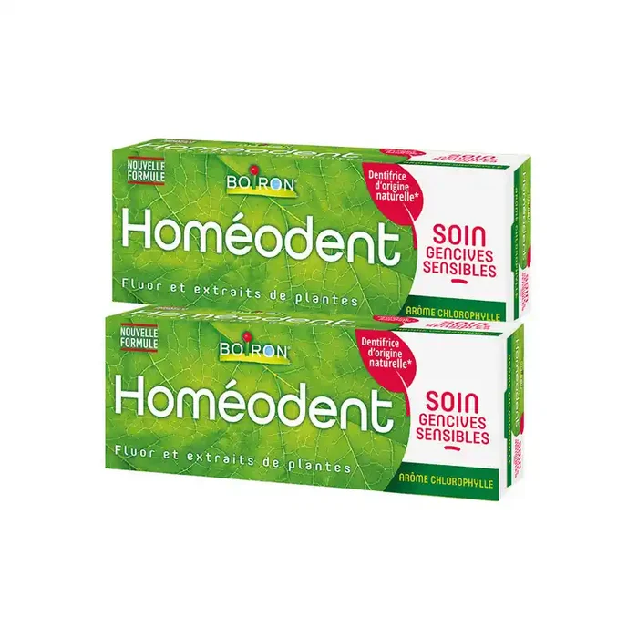 Boiron Homeodent soin gencives sensibles chlorophylle lot de 2x75ml