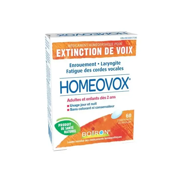 Boiron homeovox 60 comprimes