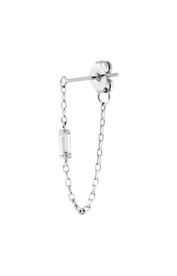 Boucle d’oreille – White Dream – Laiton plaqué argent 10 microns