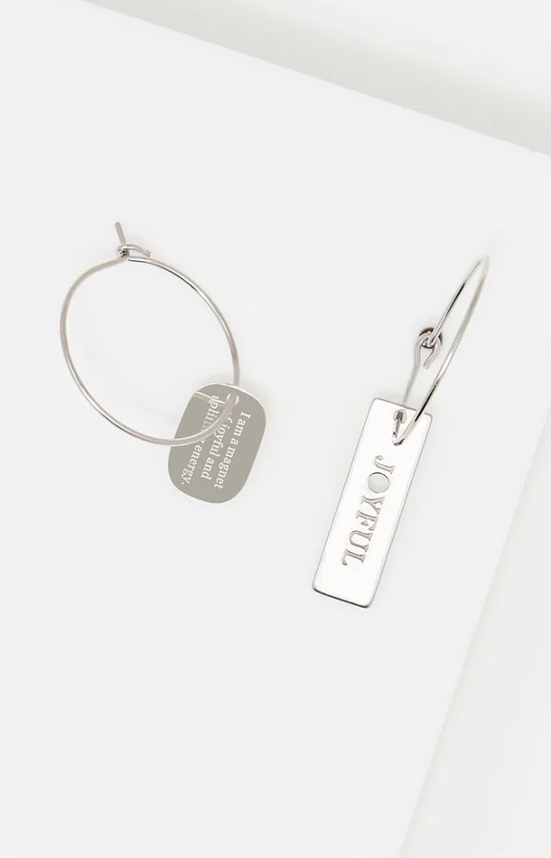 Boucles d’oreilles – Acier inoxydable – Argenté