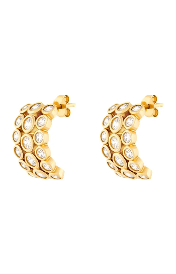 Boucles d’oreilles – Trio – Laiton doré or 1 micron