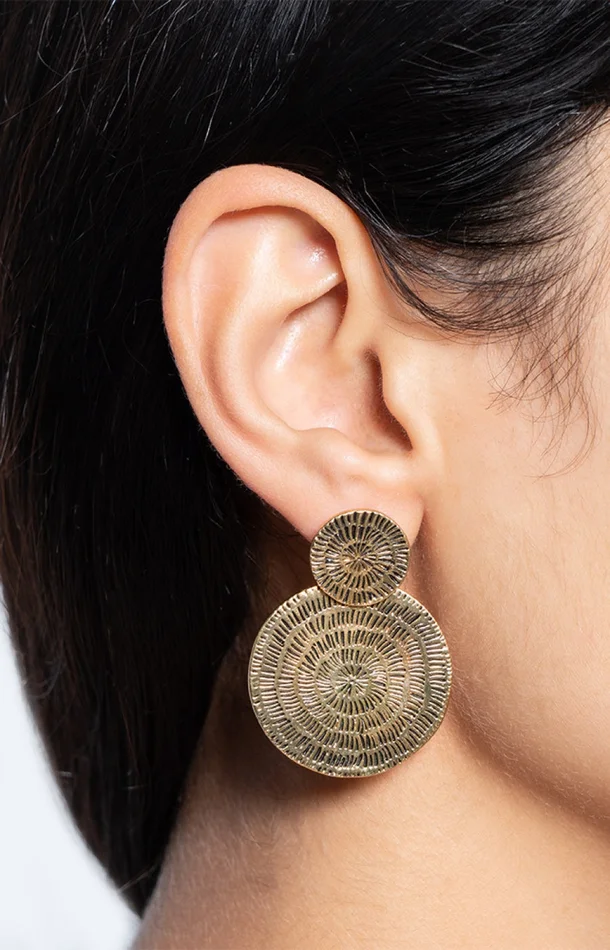 Boucles d’oreilles Arizona – Métal doré