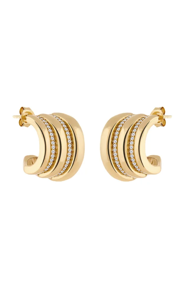 Boucles d’oreilles créoles – Divine – Doré