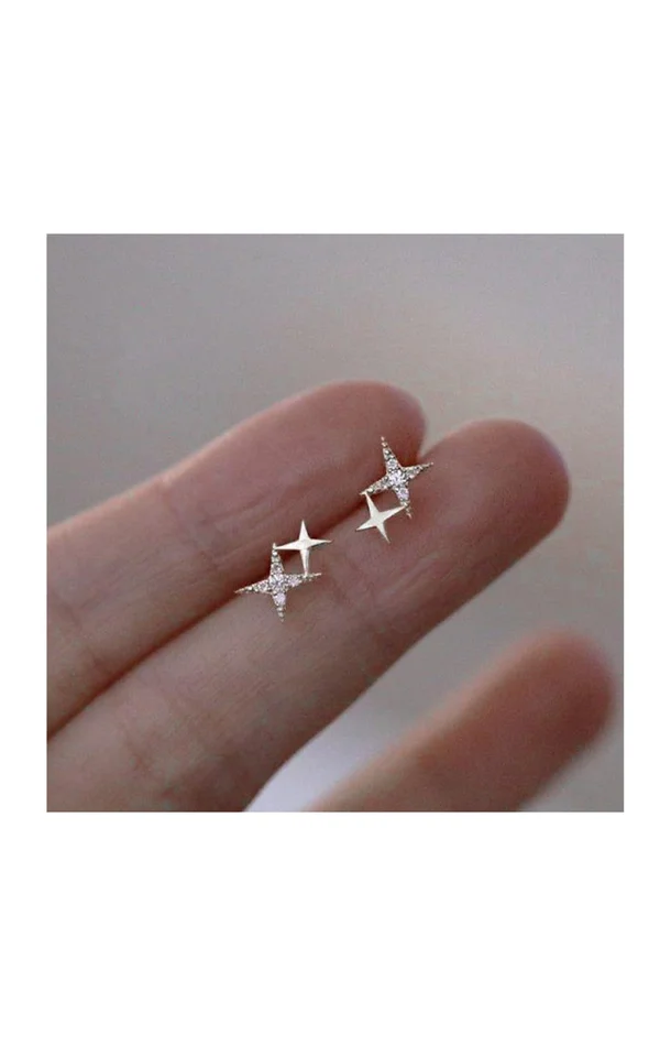 Boucles d’oreilles étoiles – Argent 925/000 & zircons