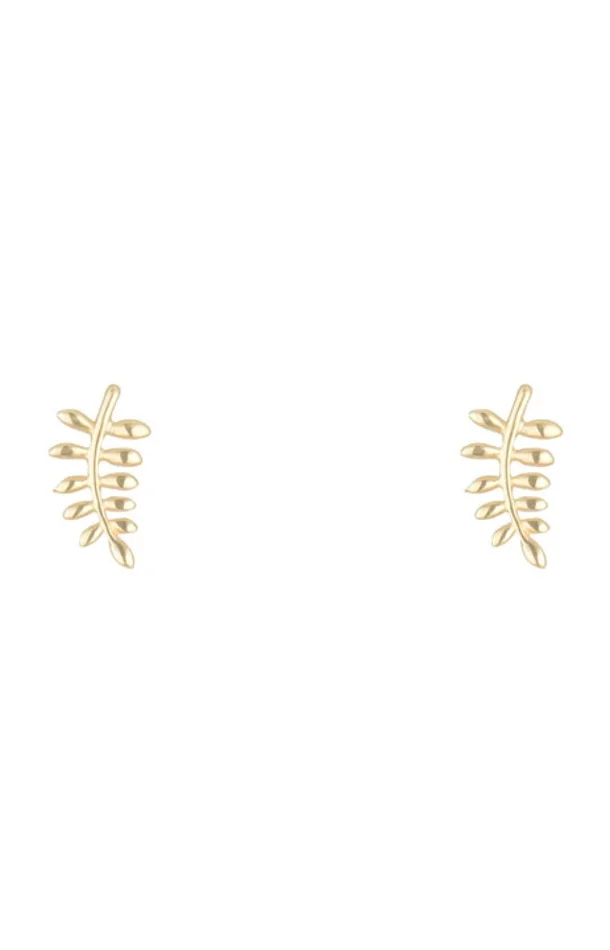 Boucles d’oreilles Feuilles d’or – Or jaune 375/1000
