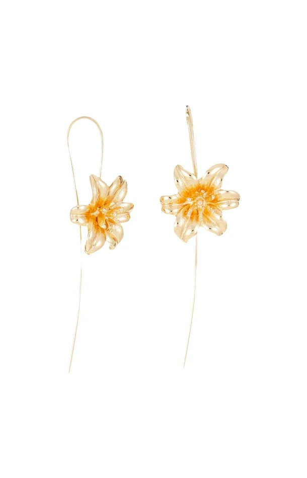 Boucles d’oreilles fleurs – Acier inoxydable doré