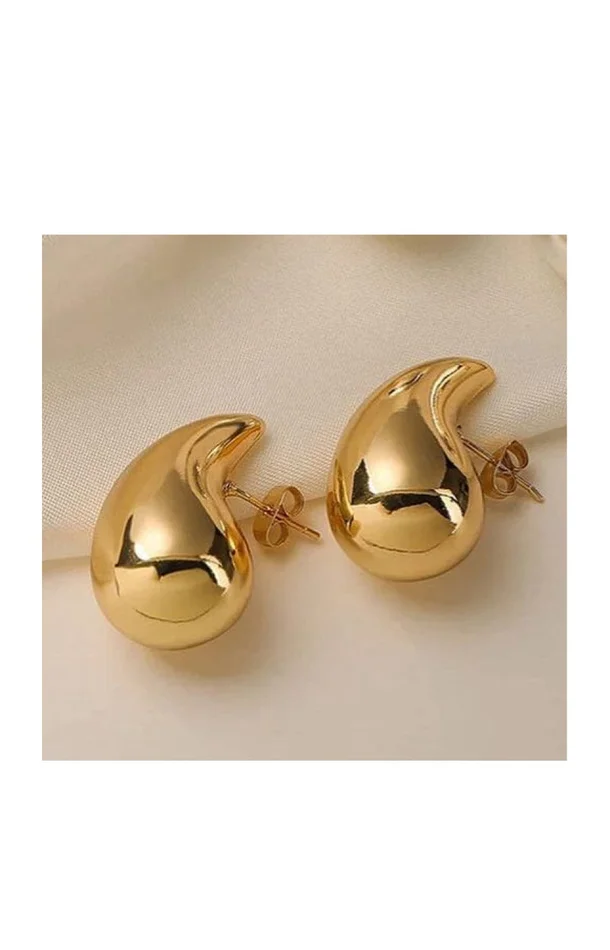 Boucles d’oreilles gouttes – Laiton plaqué or