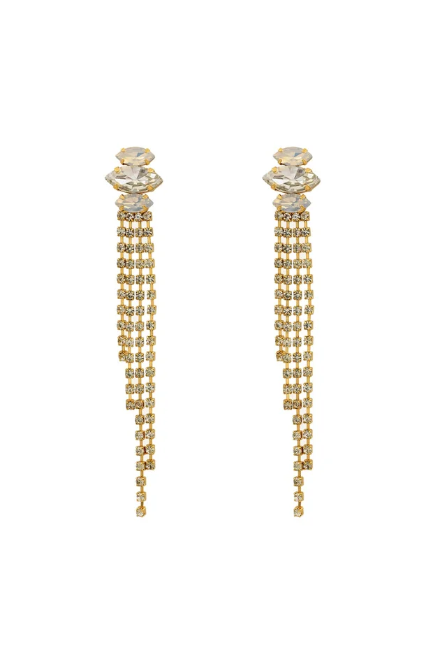 Boucles d’oreilles Sparkling – Alliage doré & cristaux Swarovski