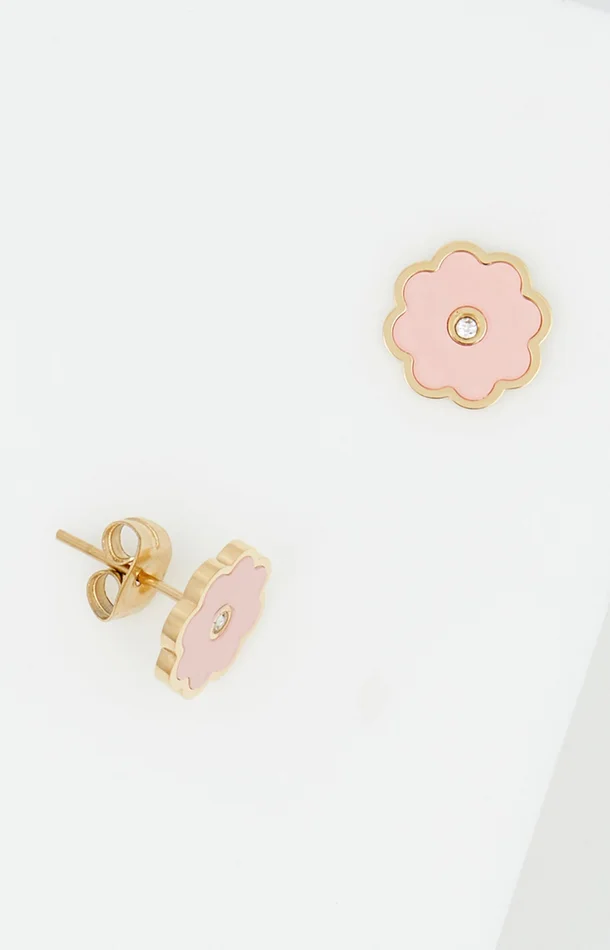 Boucles d’oreilles – Acier inoxydable – Doré & rose