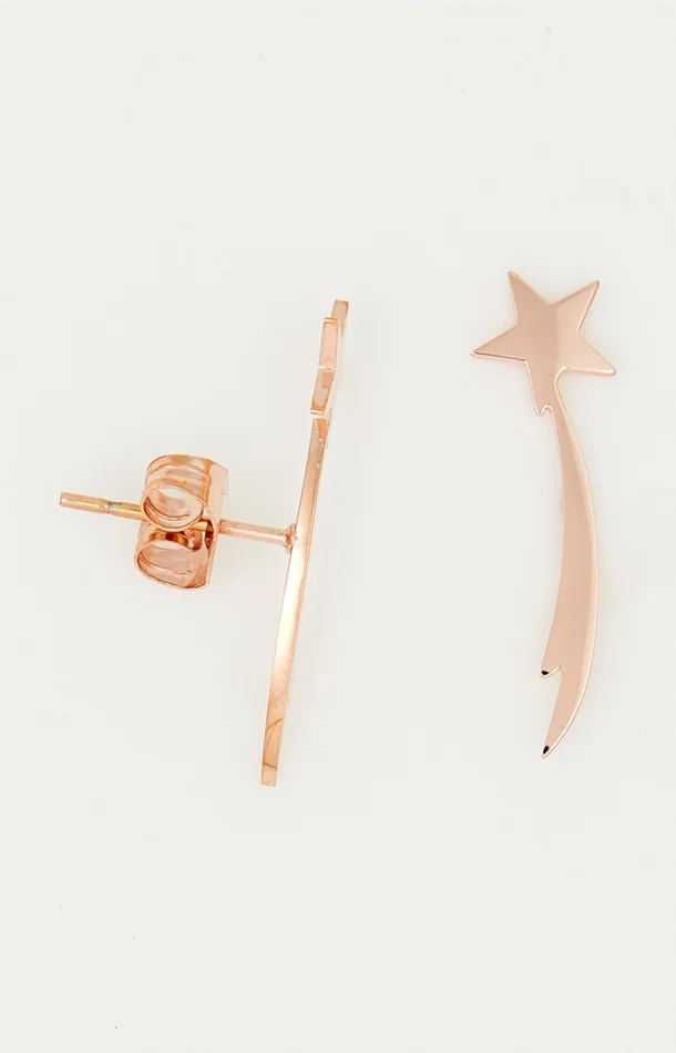 Boucles d’oreilles étoile – Acier inoxydable – Doré rose
