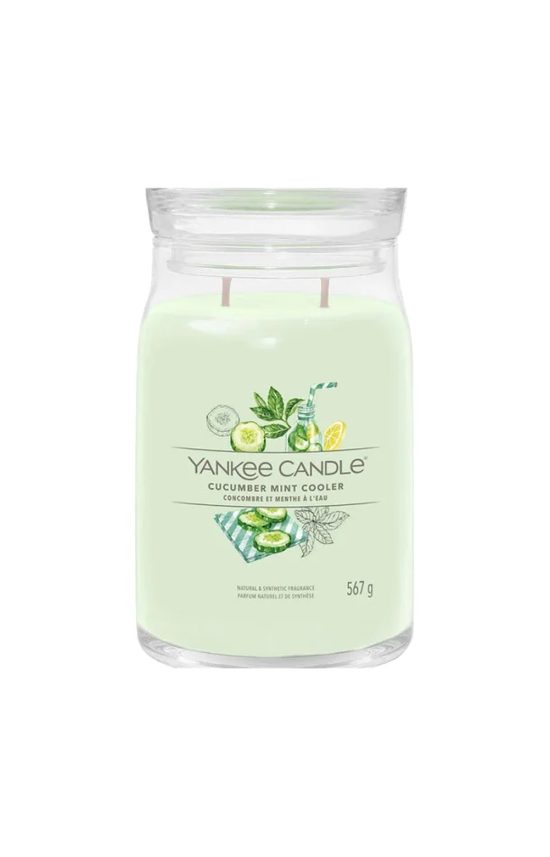 Bougie jarre – Concombre & menthe à l’eau – Grand modèle – 567 g