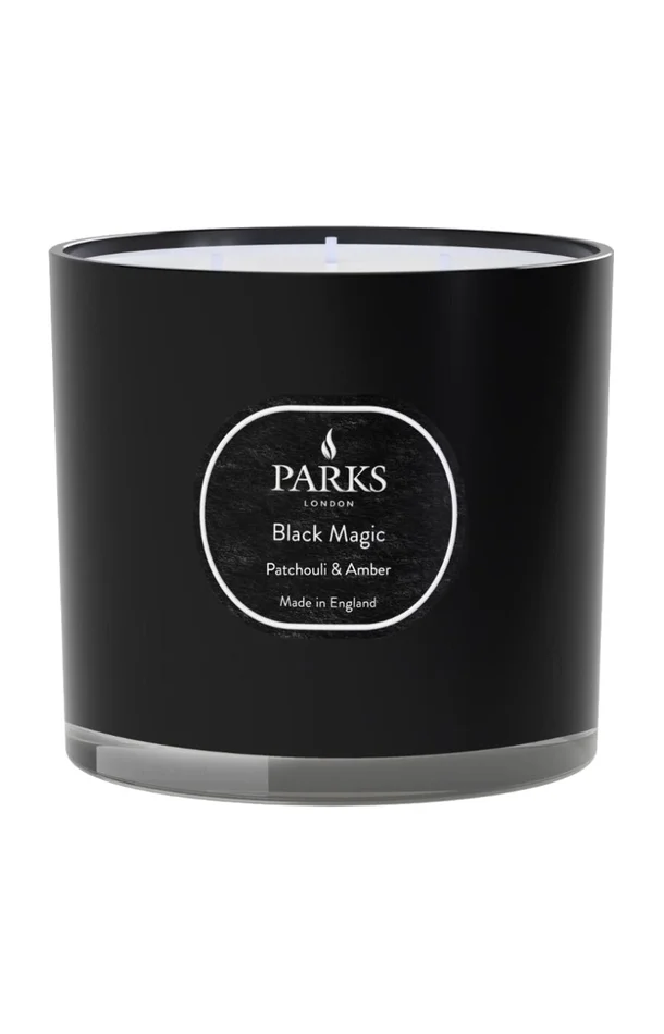 Bougie parfumée 3 mèches – Patchouli & ambre – Black Magic – 650 g