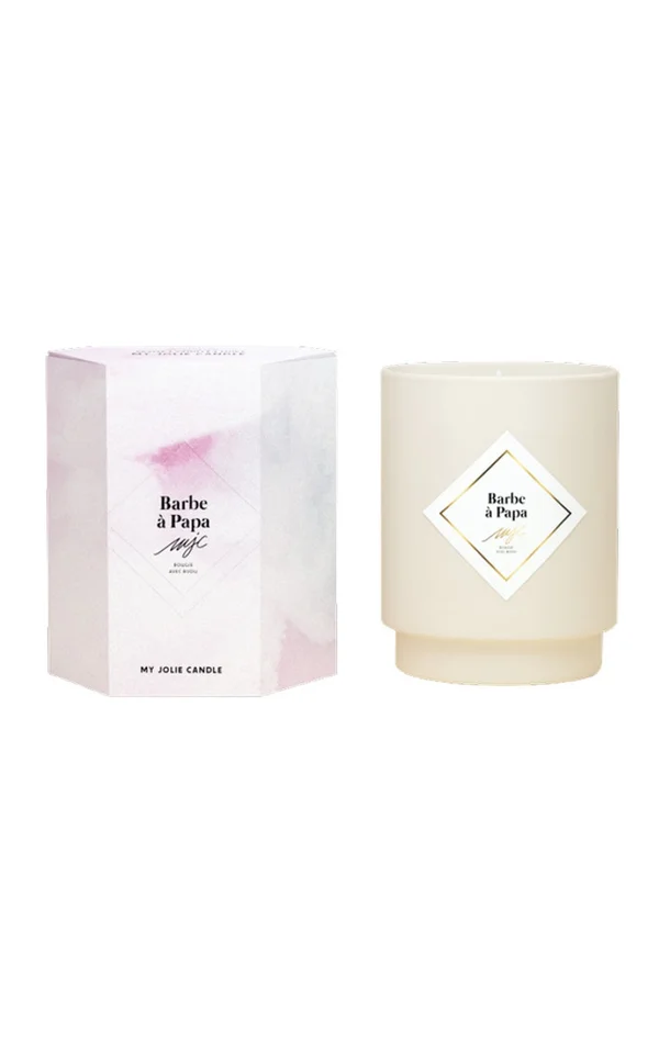 Bougie parfumée – Barbe à papa – Bracelet acier inoxydable doré – 250 g