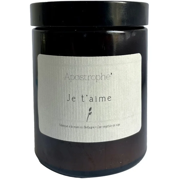 Bougie parfumée – Figue noire, santal & bergamote – Je t’aime – 40h