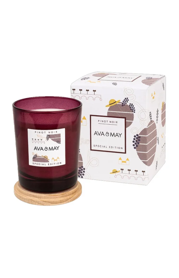 Bougie parfumée – Pinot Noir – Cassis & framboise – 180 g
