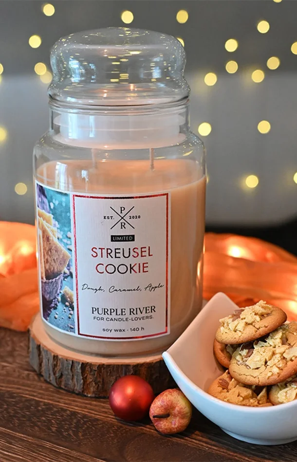 Bougie parfumée – Streusel Cookie – Orange & cannelle – 623 g