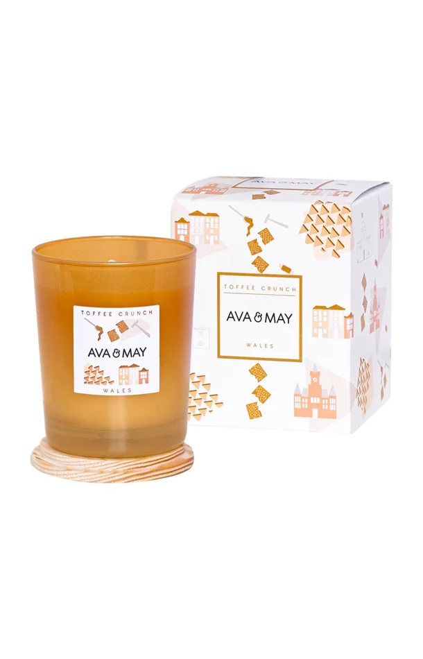 Bougie parfumée – Toffee Crunch – Caramel & noisettes grillées – 180 g