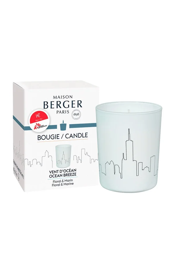 Bougie parfumée – Vent d’Océan – Rose, jasmin & ambre – 180 g