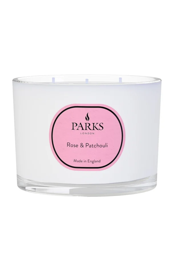 Bougie parfumée à 3 mèches – Rose & patchouli – Vintage Aromatherapy – 350 g