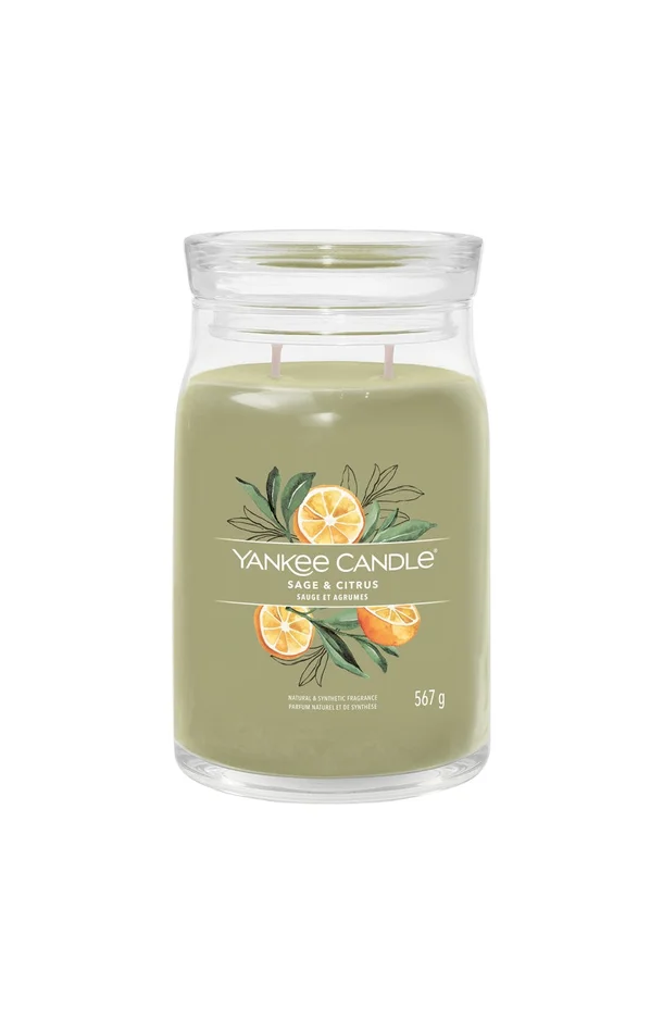 Bougie signature jarre – Sauge & agrumes – Grand modèle – 567 g