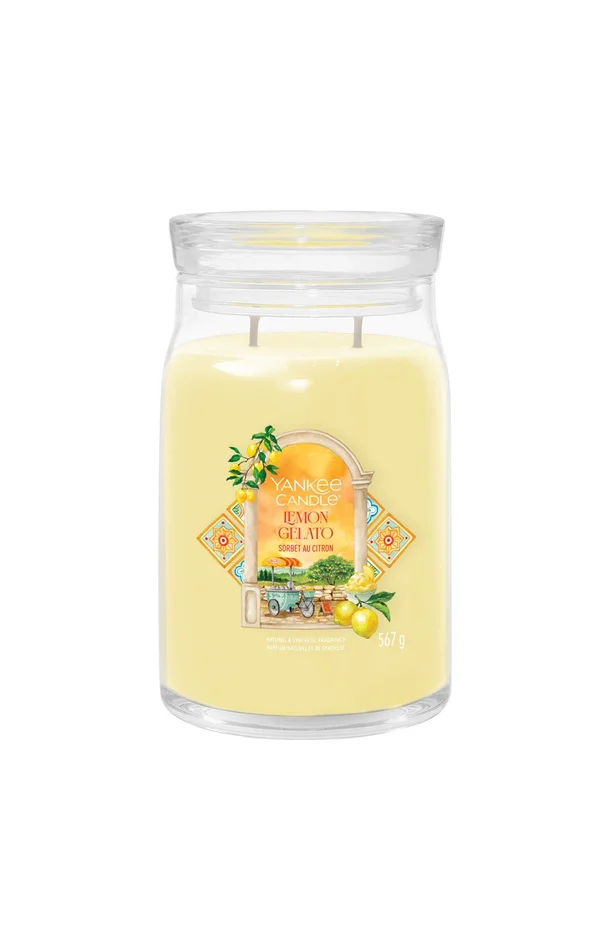 Bougie signature jarre – Sorbet au citron – Grand modèle – 567 g