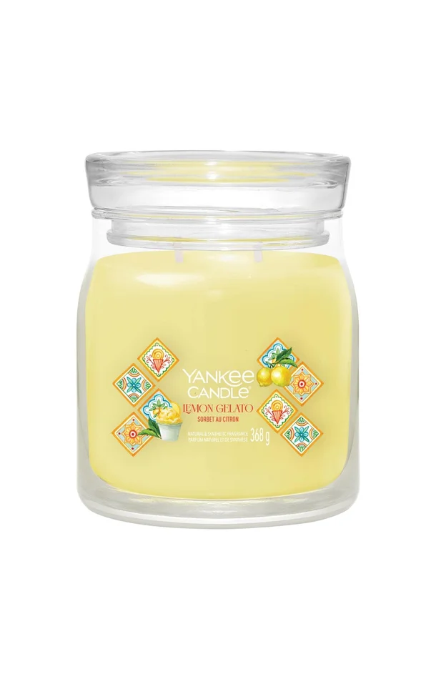 Bougie signature jarre – Sorbet au citron – Modèle medium – 368 g