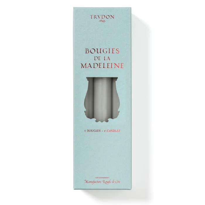 Bougies de la Madeleine – Chandelles x6 – Gris