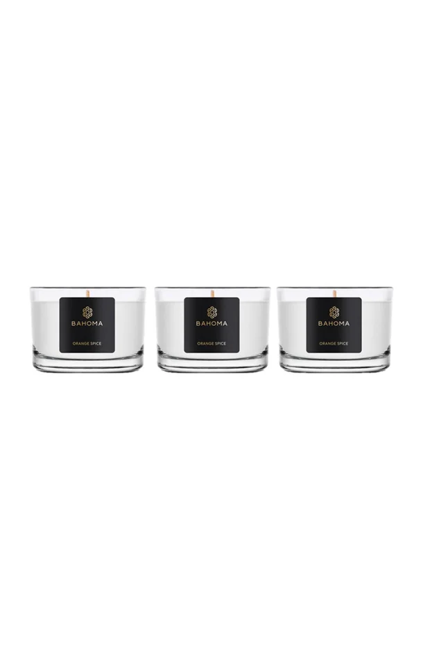 Bougies parfumées – Orange Spice – Agrumes & vanille – 3 x 80 g