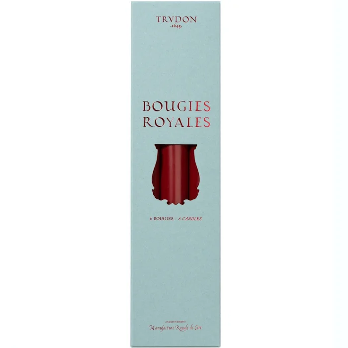 Bougies Royales – Chandelles Bordeaux x6