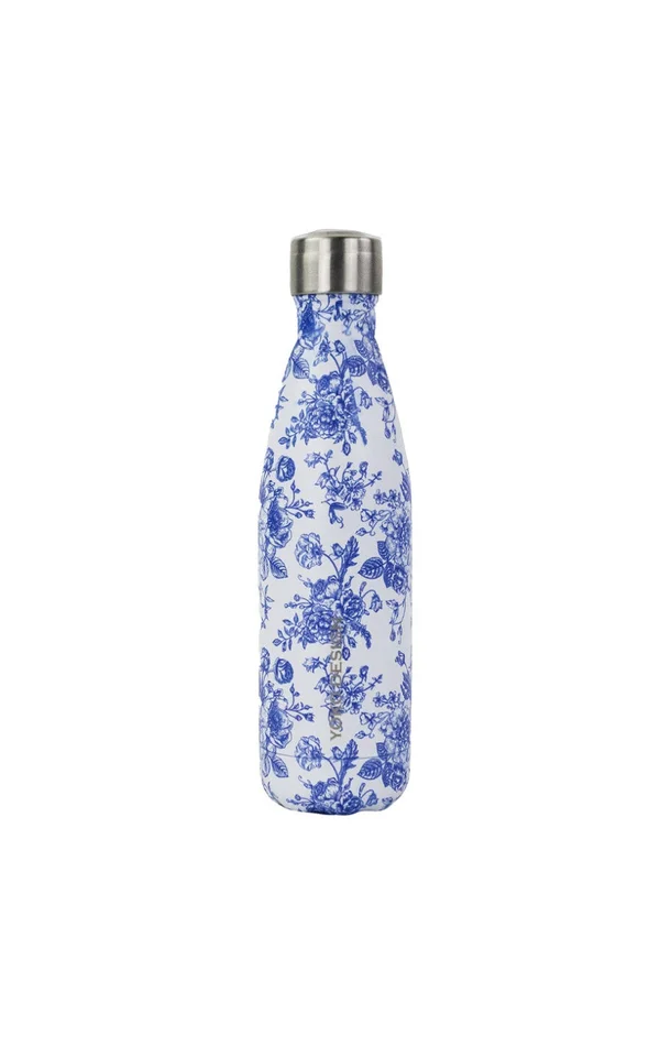 Bouteille isotherme – Toile de Jouy – Bleu – 500 ml