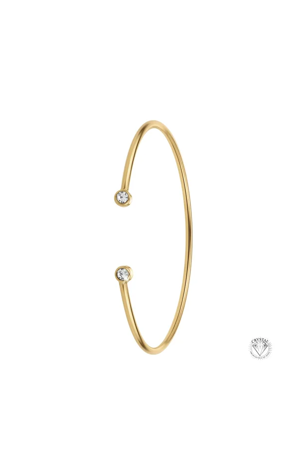 Bracelet – Alliage & cristaux – Doré