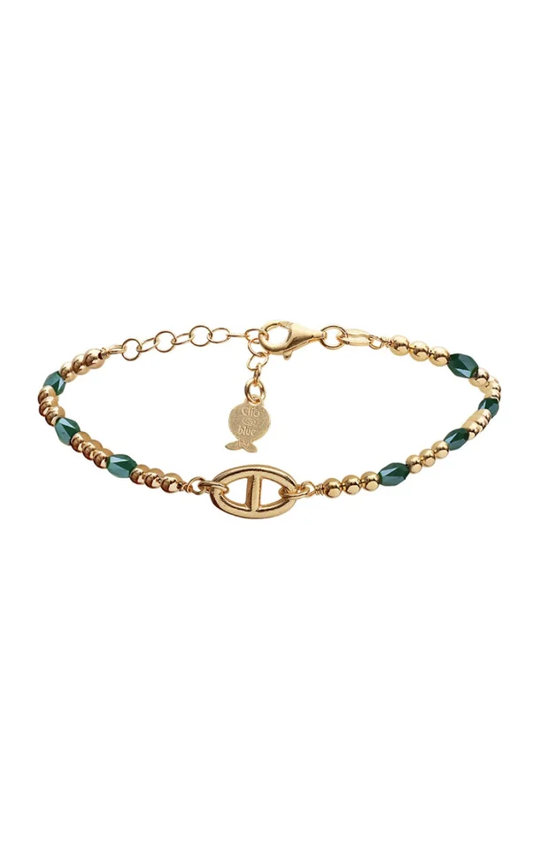 Bracelet – Argent doré & cristal