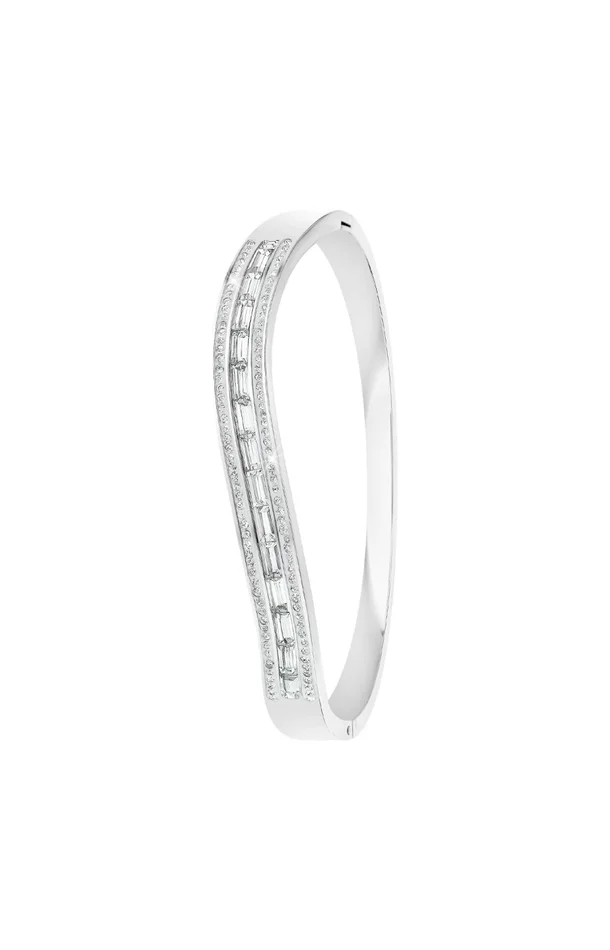 Bracelet – Cristaux & acier inoxydable – Argenté
