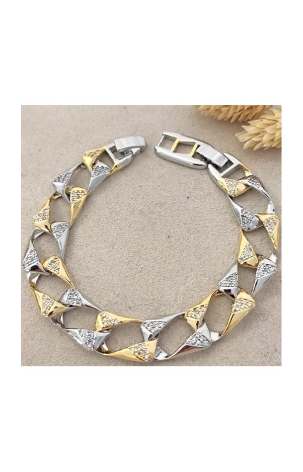 Bracelet – Laiton plaqué or & rhodium