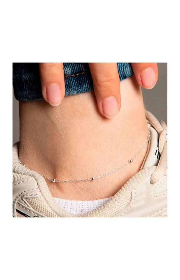 Bracelet de cheville – Argent 925/000 & zircons