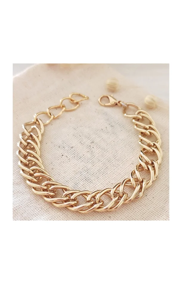Bracelet maillons – Laiton plaqué or