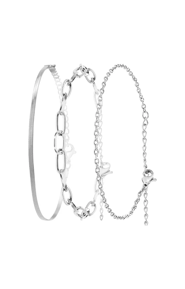 Bracelets – Acier inoxydable – Argenté