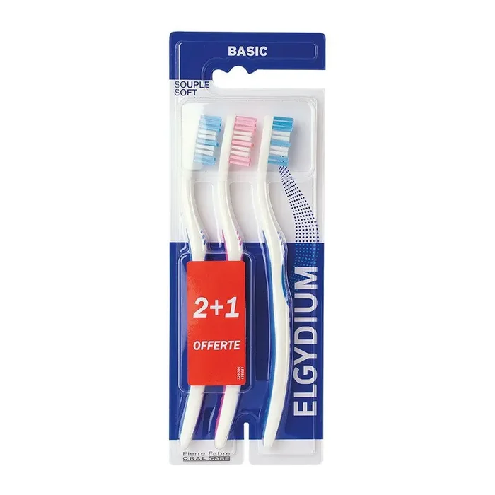 Brosse A Dents Basic Souple Trio Elgydium
