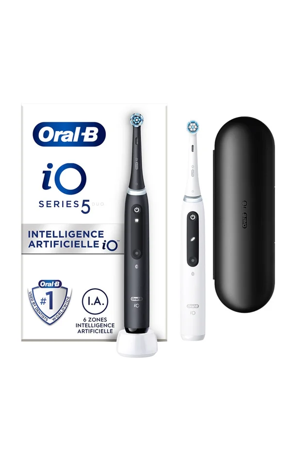 Brosses à dents électriques – iO5 – Blanc & noir