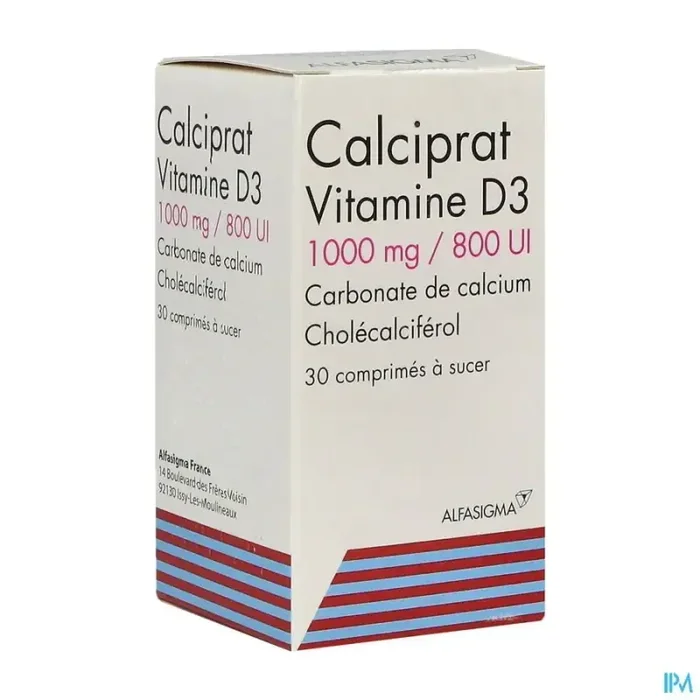 Calciprat vitamine d3 1000mg/800ui comprimé à sucer 30