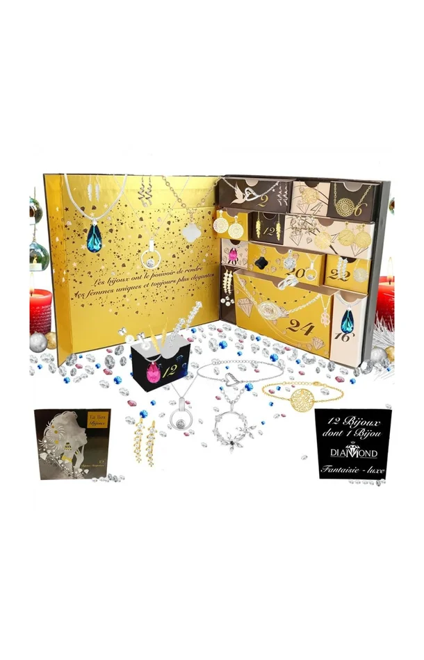 Calendrier de l’Avent So Charm – 12 bijoux dont un orné d’un véritable diamant