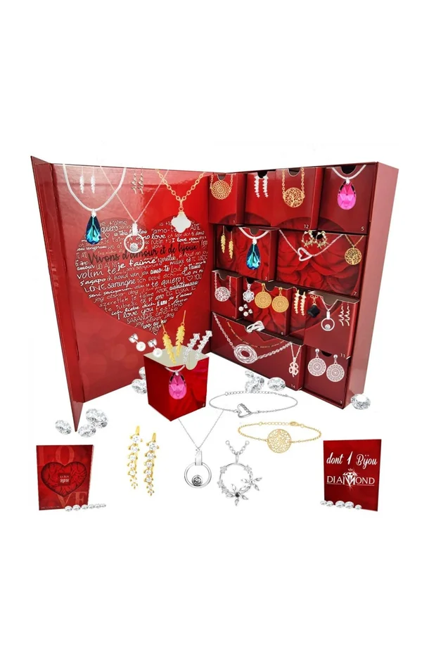 Calendrier de l’Avent So Charm – 14 bijoux dont 1 bijou orné d’un véritable diamant