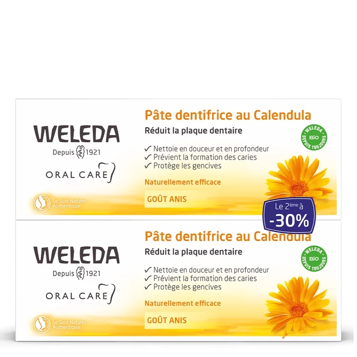 Calendula – Soin Bucco-Dentaire Pâte DentifriceLot de 2 x 75ml