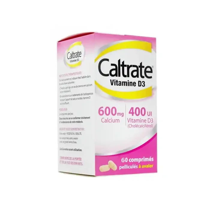Caltrate vitamine D3 600mg 400UI 60 comprimes