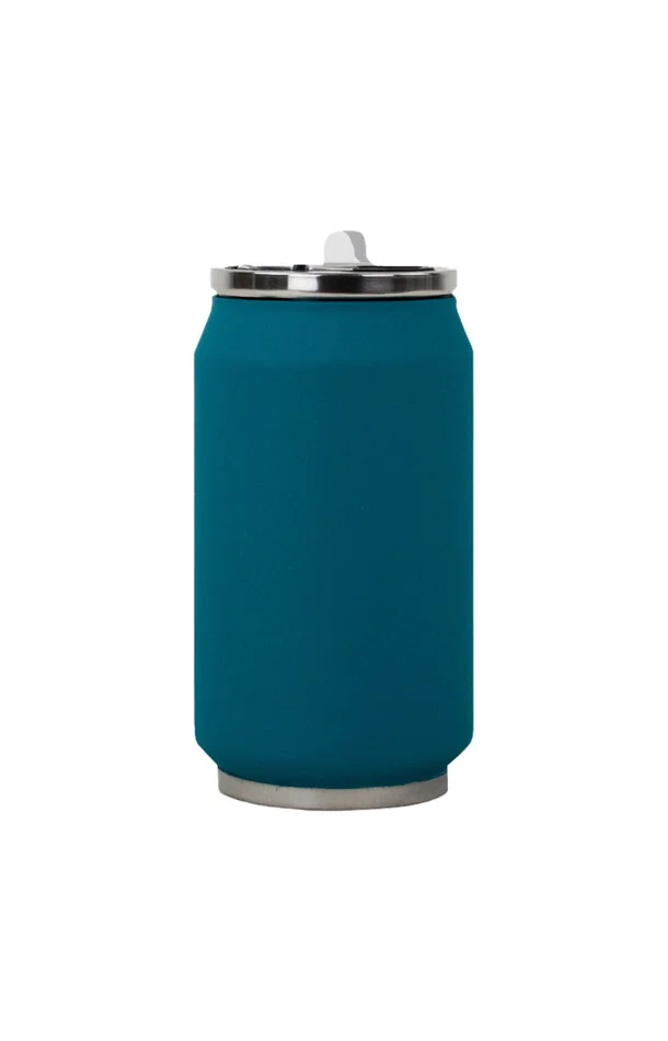 Canette isotherme – Soft touch – Bleu canard – 280 ml