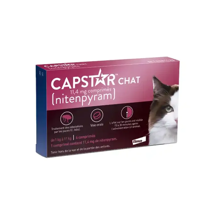 Capstar chat nitenpyram 6 comprimes