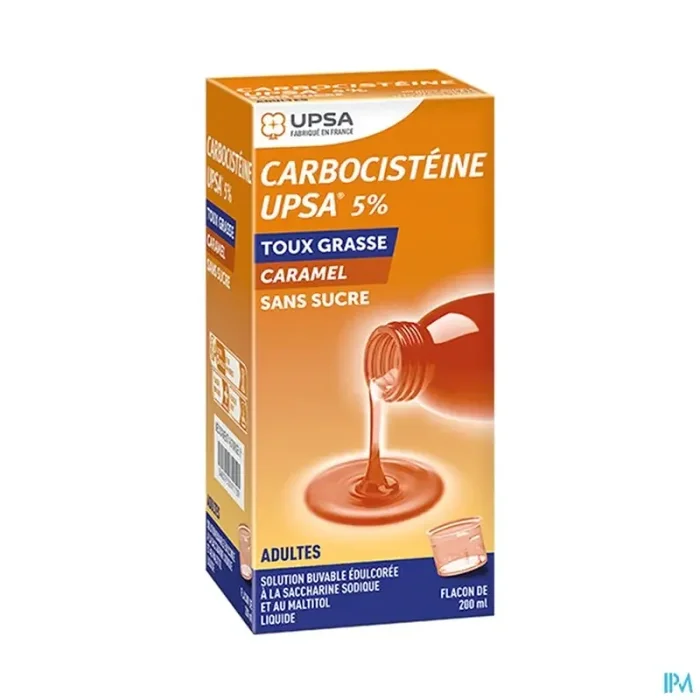 Carbocisteine upsa 5% ad sirop sans sucre 200ml