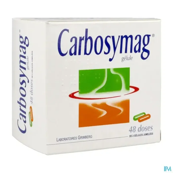Carbosymag gélule verte 48 + gélule orange 48