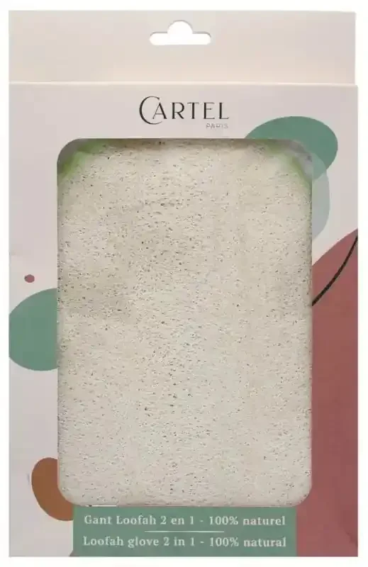 Cartel Paris Gant 2en1 Loofah et Coton – Couleur Bordure Verte